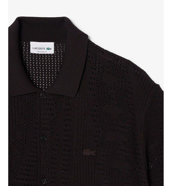 LACOSTE「レースニットクロコダイルシャツ」|ニット・セーター|