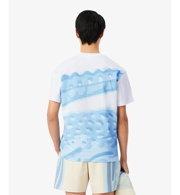 LACOSTE「クローズアップワニロゴプリントTシャツ」|Tシャツ・カットソー|