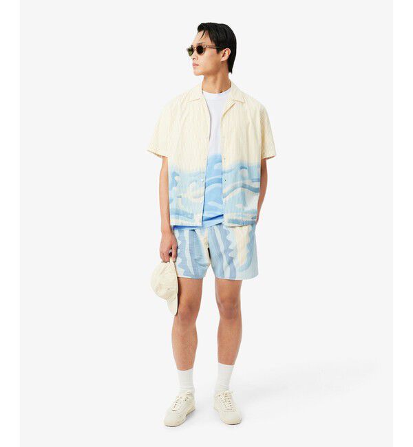 LACOSTE「クローズアップワニロゴプリントTシャツ」|Tシャツ・カットソー|