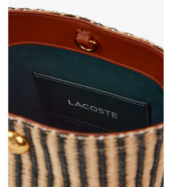 LACOSTE「サマーパック ラフィアバケットバッグ」|ハンドバッグ|