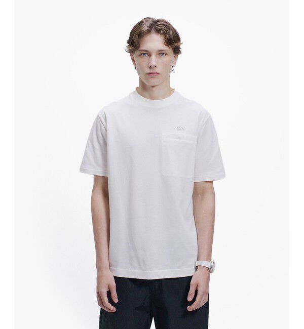 LACOSTE「グログランポケットワントーンTシャツ」|Tシャツ・カットソー|オフホワイト