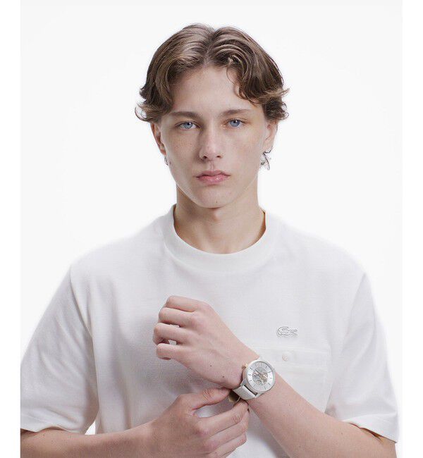 LACOSTE「グログランポケットワントーンTシャツ」|Tシャツ・カットソー|