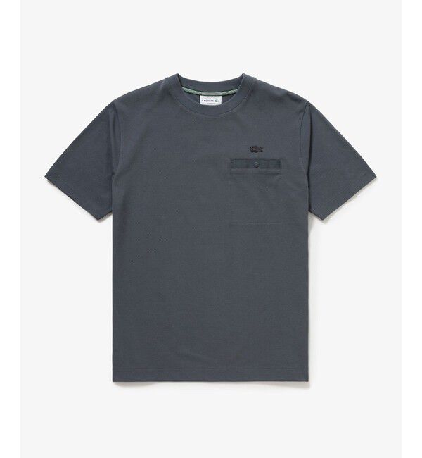LACOSTE「グログランポケットワントーンTシャツ」|Tシャツ・カットソー|チャコール
