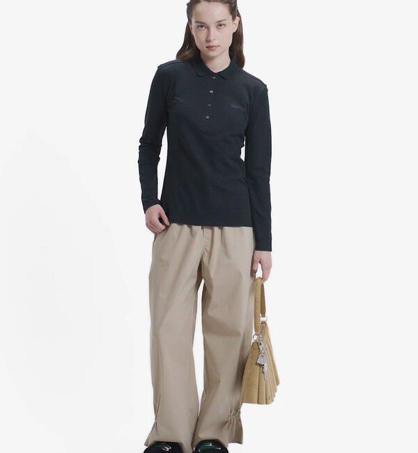 LACOSTE「裾ギャザーストレッチワイドパンツ」|その他|
