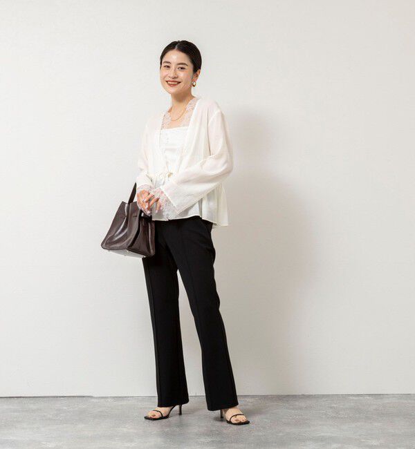 NOLLEY'S sophi「《撥水》カットジョーゼットスリットパンツ」|その他|