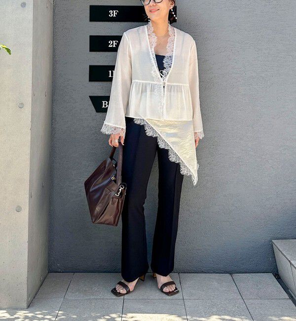 NOLLEY'S sophi「《撥水》カットジョーゼットスリットパンツ」|その他|