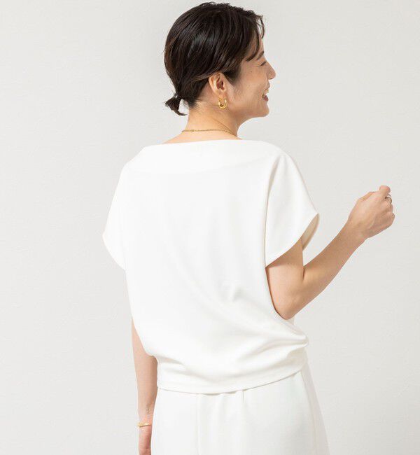 NOLLEY'S sophi「《撥水/セットアップ対応》ウォッシャブルマルチファンクションボートネックプルオーバー」|Tシャツ・カットソー|