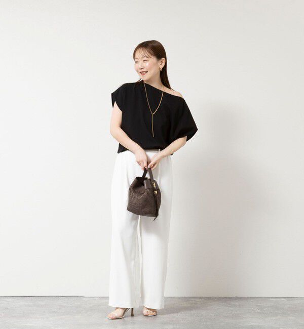 NOLLEY'S sophi「《撥水/セットアップ対応》ウォッシャブルマルチファンクションボートネックプルオーバー」|Tシャツ・カットソー|