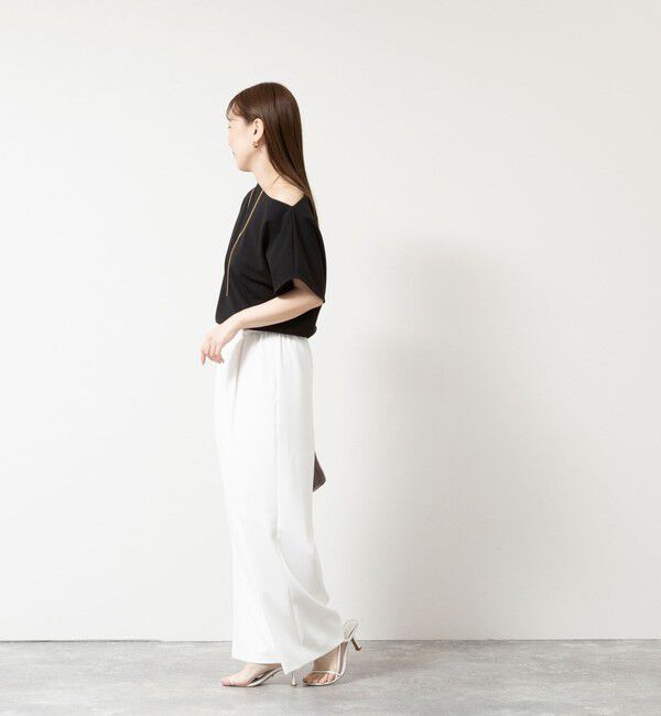 NOLLEY'S sophi「《撥水/セットアップ対応》ウォッシャブルマルチファンクションボートネックプルオーバー」|Tシャツ・カットソー|