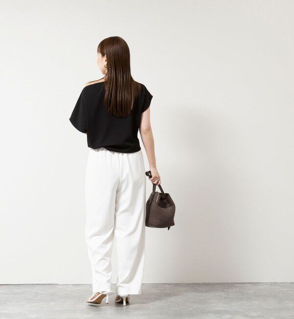 NOLLEY'S sophi「《撥水/セットアップ対応》ウォッシャブルマルチファンクションボートネックプルオーバー」|Tシャツ・カットソー|