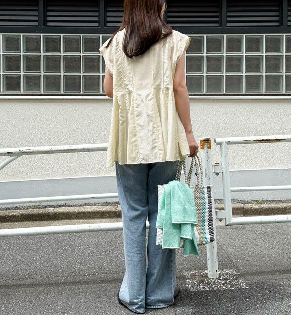 fredy emue「綿シルクタックフレアーフレンチブラウス」|シャツ・ブラウス|