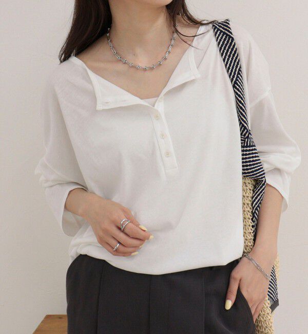 fredy emue「ヘンリー2WAYルーズロンTシャツ」|Tシャツ・カットソー|