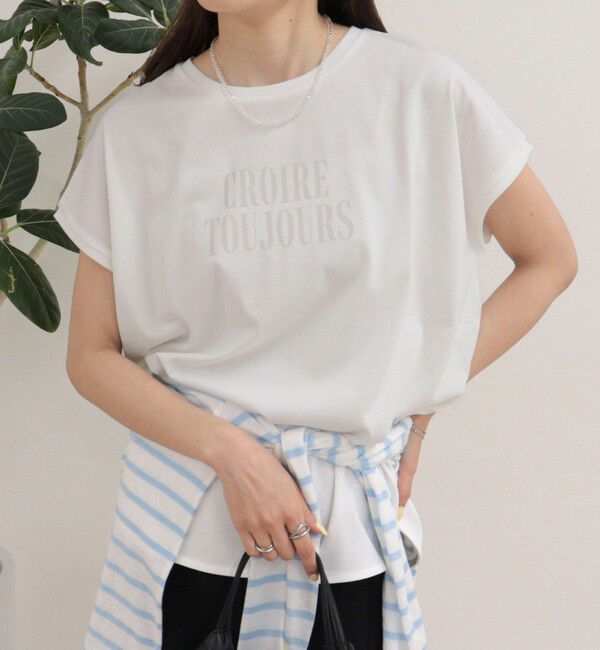 fredy emue「【UVカット/接触冷感】フレンチロゴＴシャツ」|Tシャツ・カットソー|