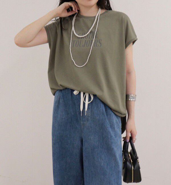 fredy emue「【UVカット/接触冷感】フレンチロゴＴシャツ」|Tシャツ・カットソー|