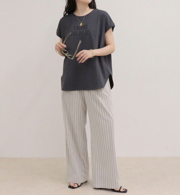 fredy emue「【UVカット/接触冷感】フレンチロゴＴシャツ」|Tシャツ・カットソー|