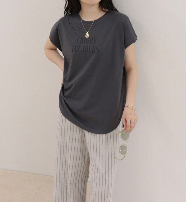 fredy emue「【UVカット/接触冷感】フレンチロゴＴシャツ」|Tシャツ・カットソー|