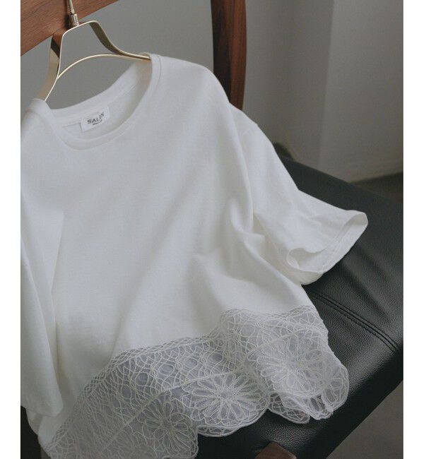 SALON adam et rope'「アラベスクスカラップレースTシャツ」|Tシャツ・カットソー|