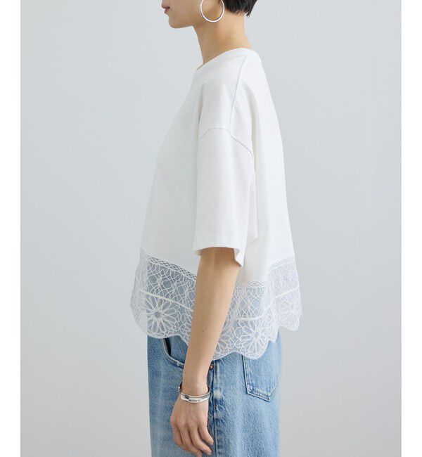 SALON adam et rope'「アラベスクスカラップレースTシャツ」|Tシャツ・カットソー|