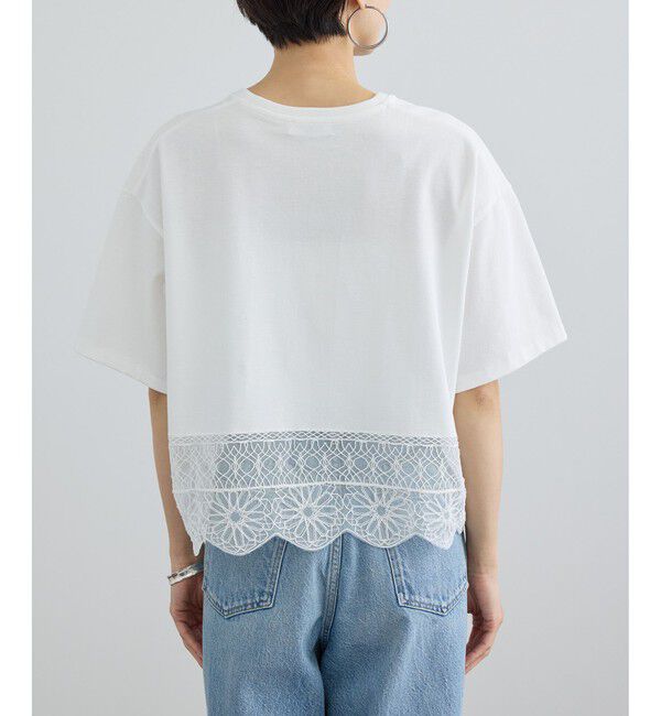 SALON adam et rope'「アラベスクスカラップレースTシャツ」|Tシャツ・カットソー|