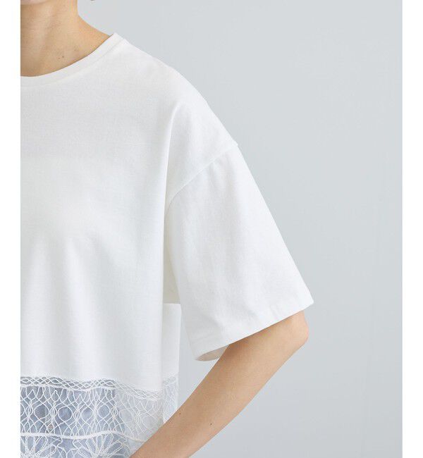 SALON adam et rope'「アラベスクスカラップレースTシャツ」|Tシャツ・カットソー|
