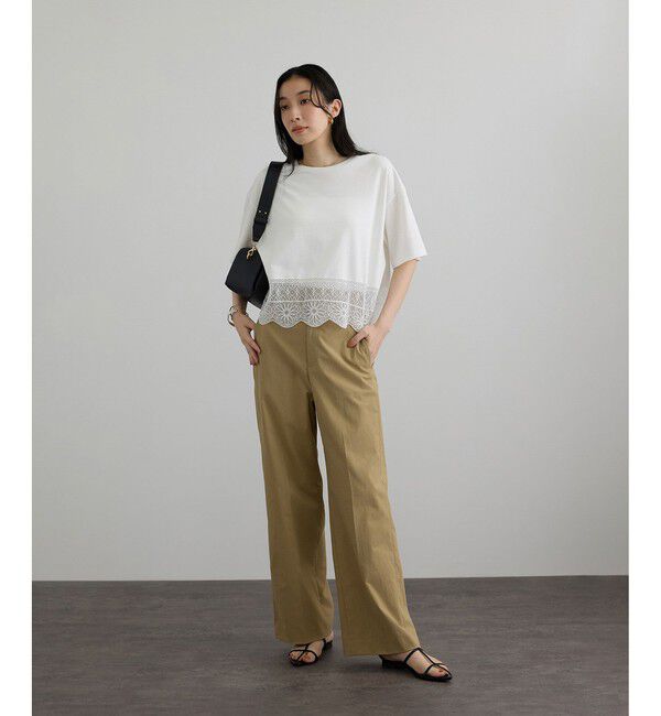 SALON adam et rope'「アラベスクスカラップレースTシャツ」|Tシャツ・カットソー|