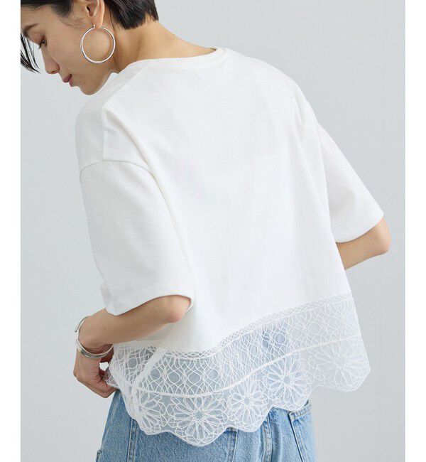 SALON adam et rope'「アラベスクスカラップレースTシャツ」|Tシャツ・カットソー|