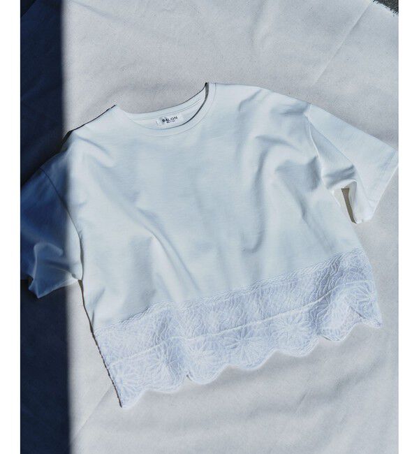 SALON adam et rope'「アラベスクスカラップレースTシャツ」|Tシャツ・カットソー|