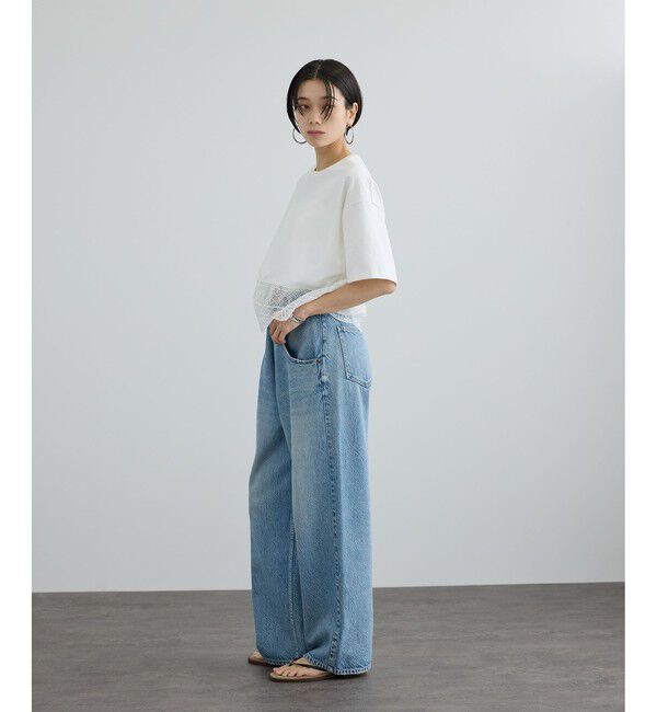 SALON adam et rope'「アラベスクスカラップレースTシャツ」|Tシャツ・カットソー|