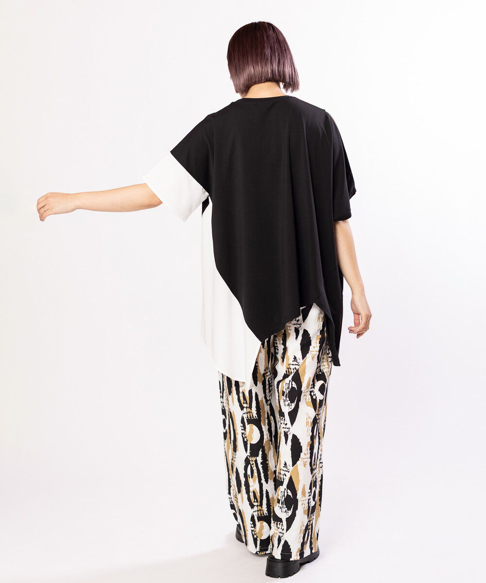  「切替アシンメトリーTシャツ」|Tシャツ・カットソー|