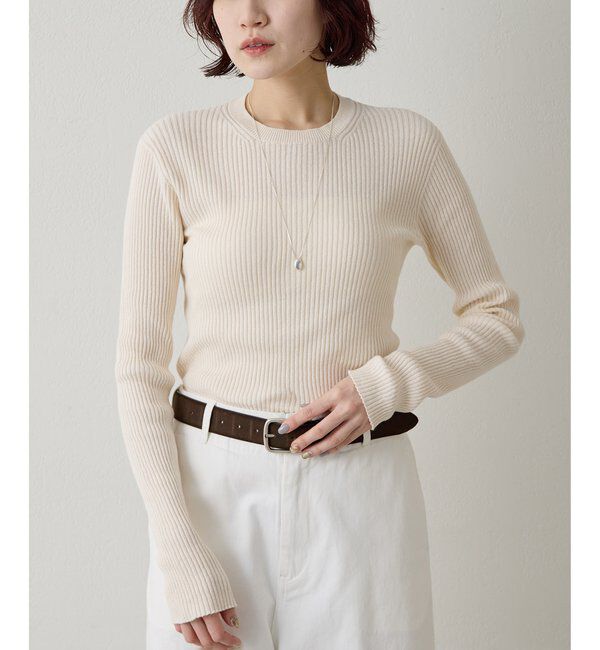  「《手洗い可》ホールガーメントRIBプルオーバー」|ニット・セーター|