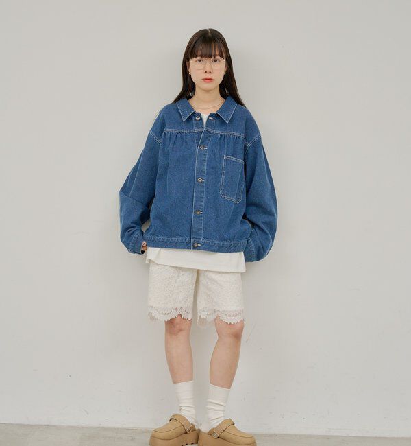  「【WHIMSIC/面長/逆三角形】ツーブリッジサングラス」|ピアス|