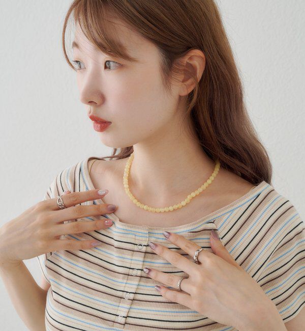  「【fiw.】ミルキードロップネックレス」|ネックレス|