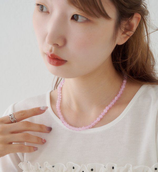  「【fiw.】ミルキードロップネックレス」|ネックレス|