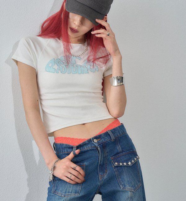  「【WEB限定カラーあり】デフォルメレースロゴチビT」|Tシャツ・カットソー|