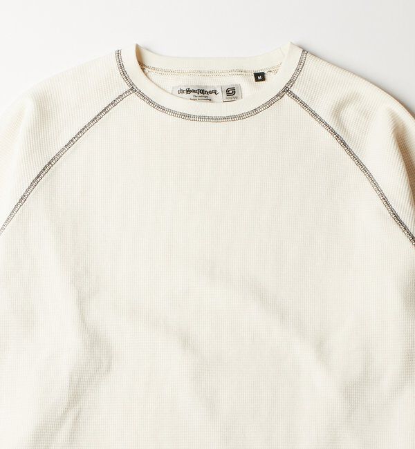  「【Sourcream】ワッフルラグラン配色ステッチL/STEE」|Tシャツ・カットソー|