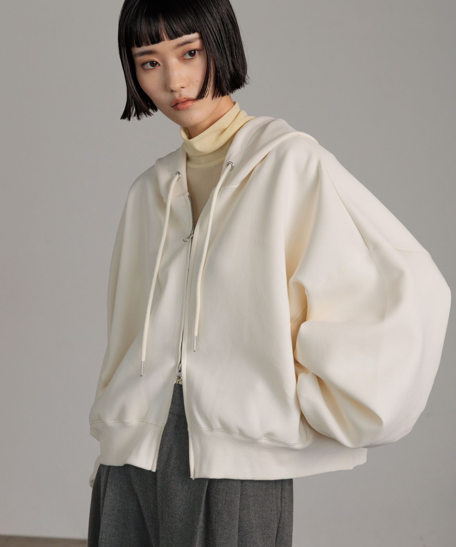 LOWRYS FARM「ZIPショートフーディー」|Tシャツ・カットソー|