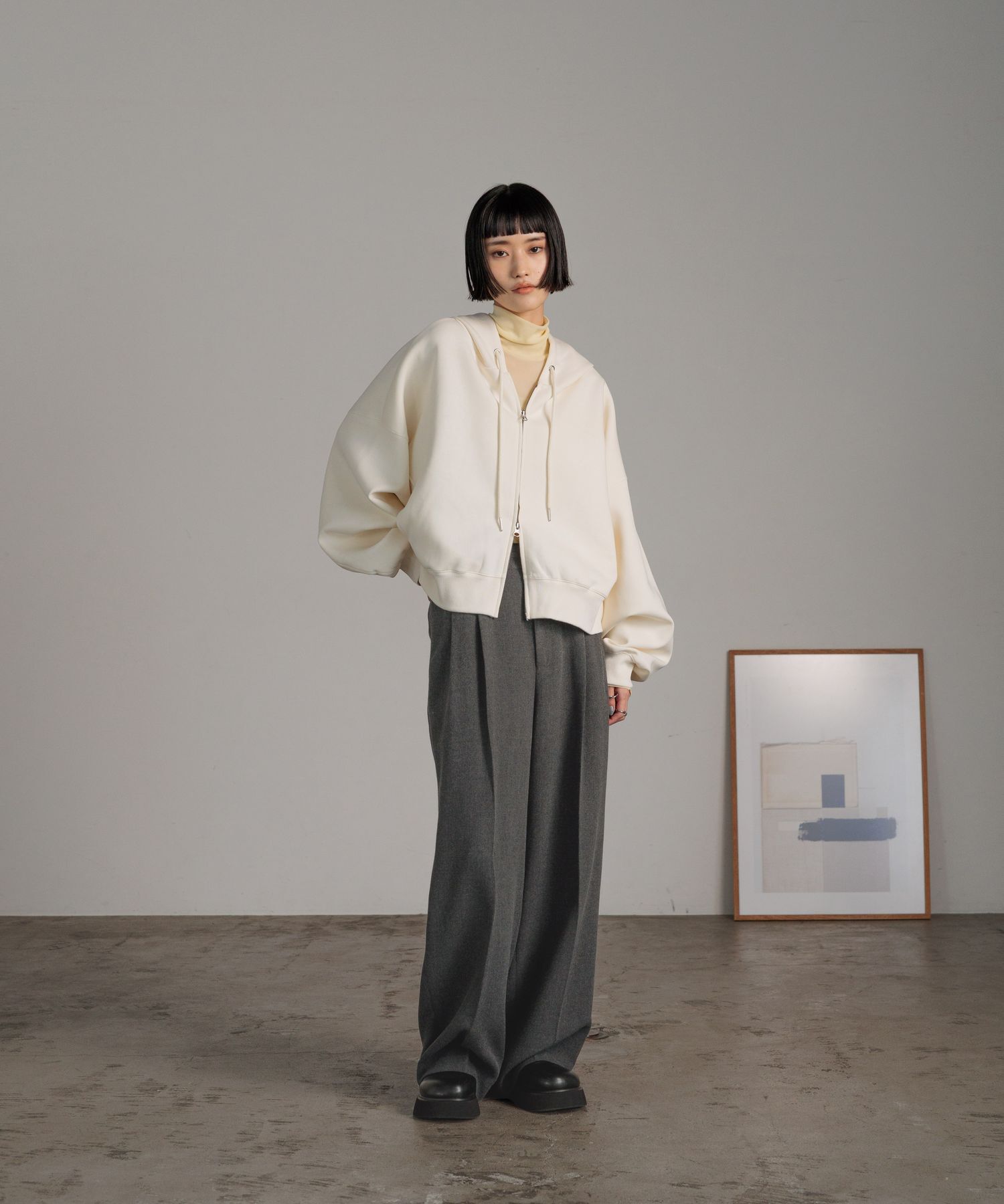 LOWRYS FARM「ZIPショートフーディー」|Tシャツ・カットソー|