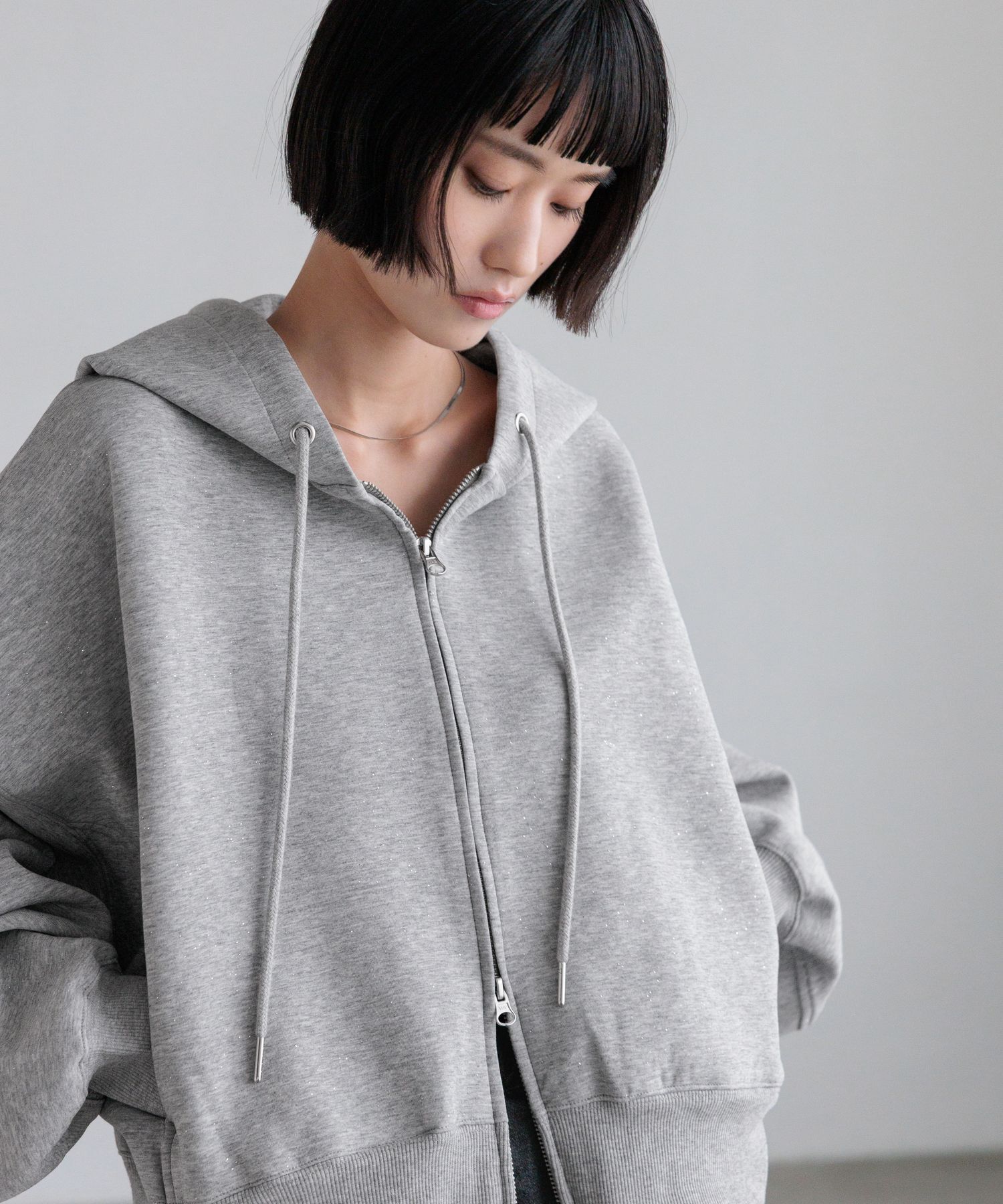 LOWRYS FARM「ZIPショートフーディー」|Tシャツ・カットソー|