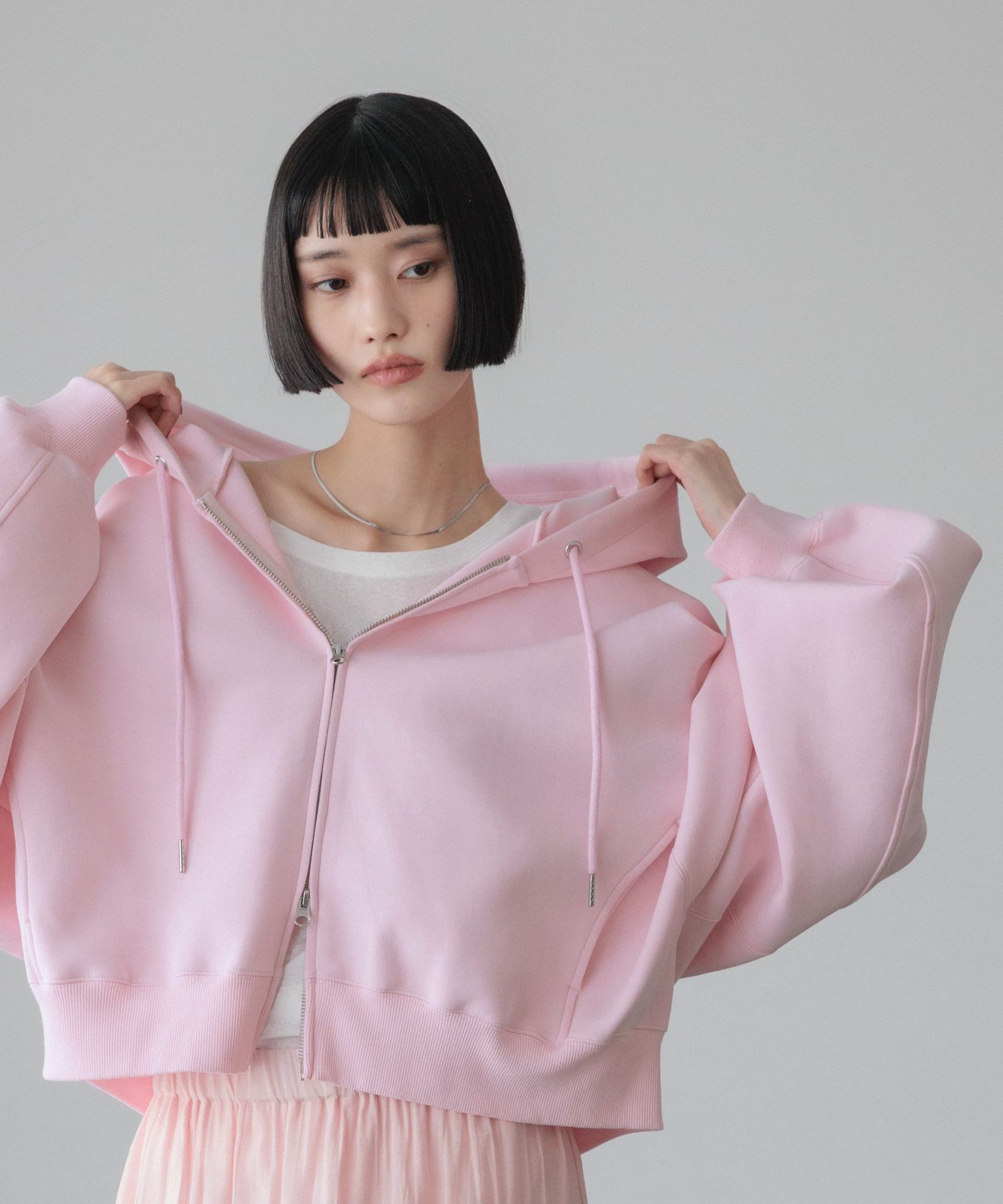 LOWRYS FARM「ZIPショートフーディー」|Tシャツ・カットソー|