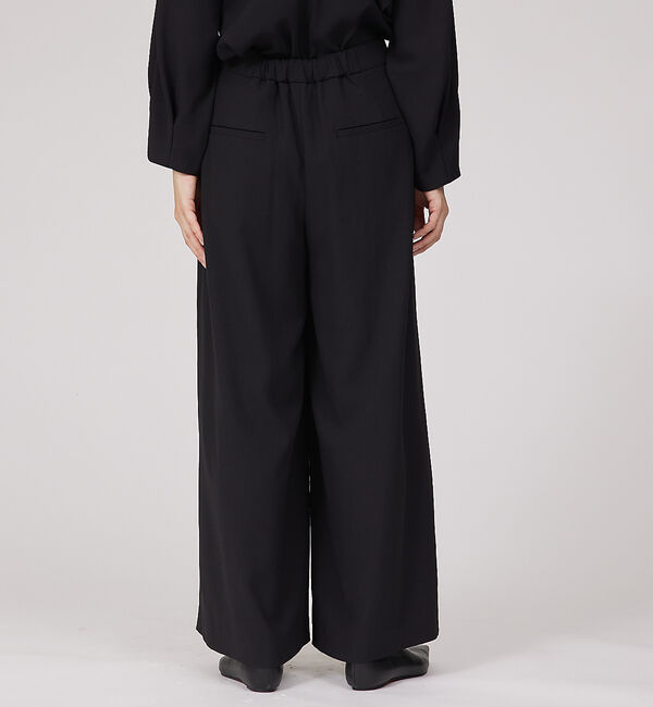 qualite「【セットアップ対応】アセテートジョーゼットタックパンツ」|その他|
