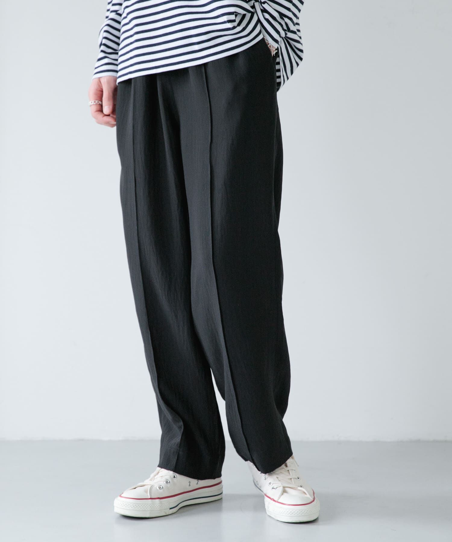 URBAN RESEARCH DOORS「FORK&SPOON　ワッシャーダブルクロスイージーパンツ」|その他|ブラック