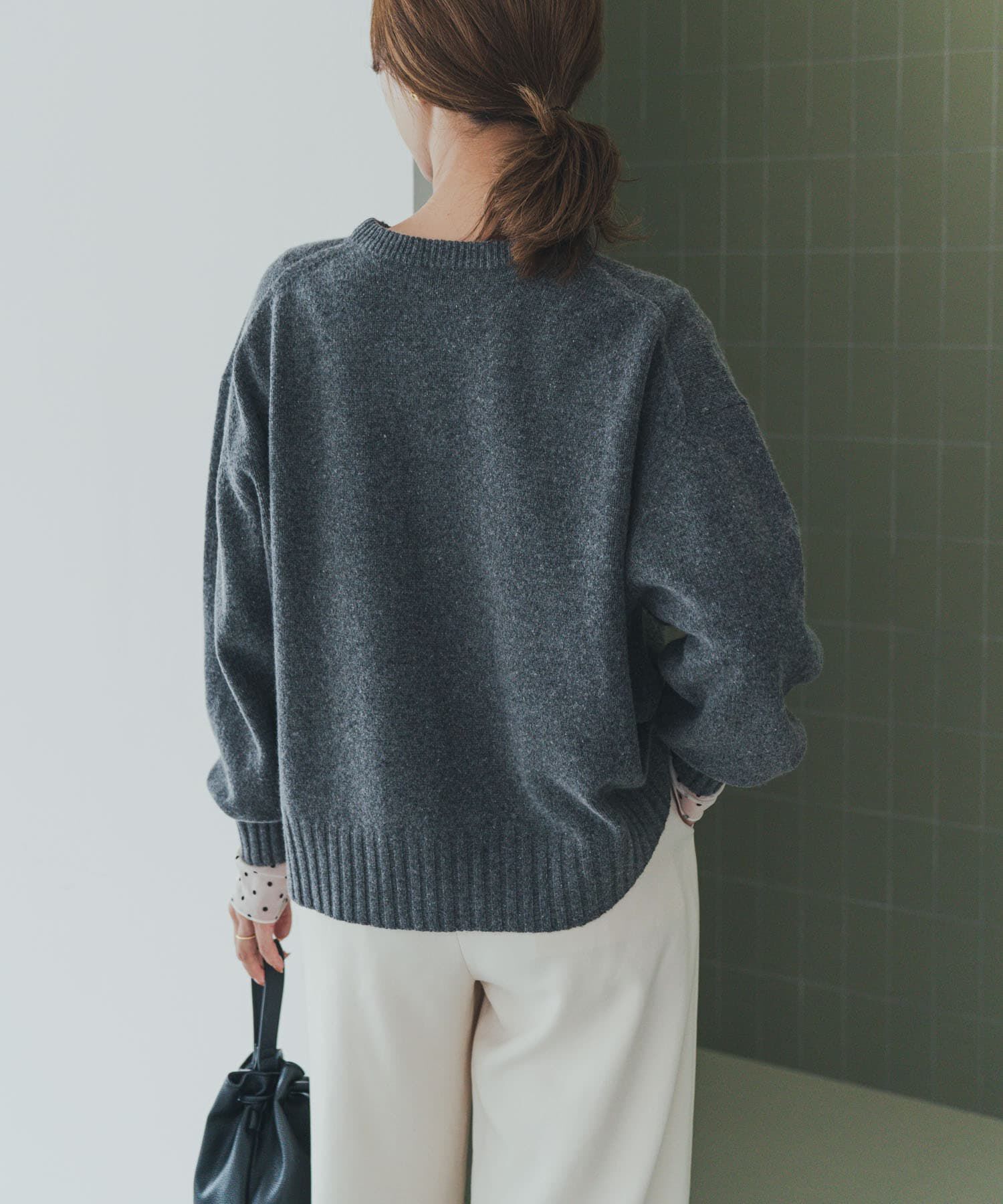 URBAN RESEARCH DOORS「ハミルトンウールクルーワイドプルオーバー」|ニット・セーター|