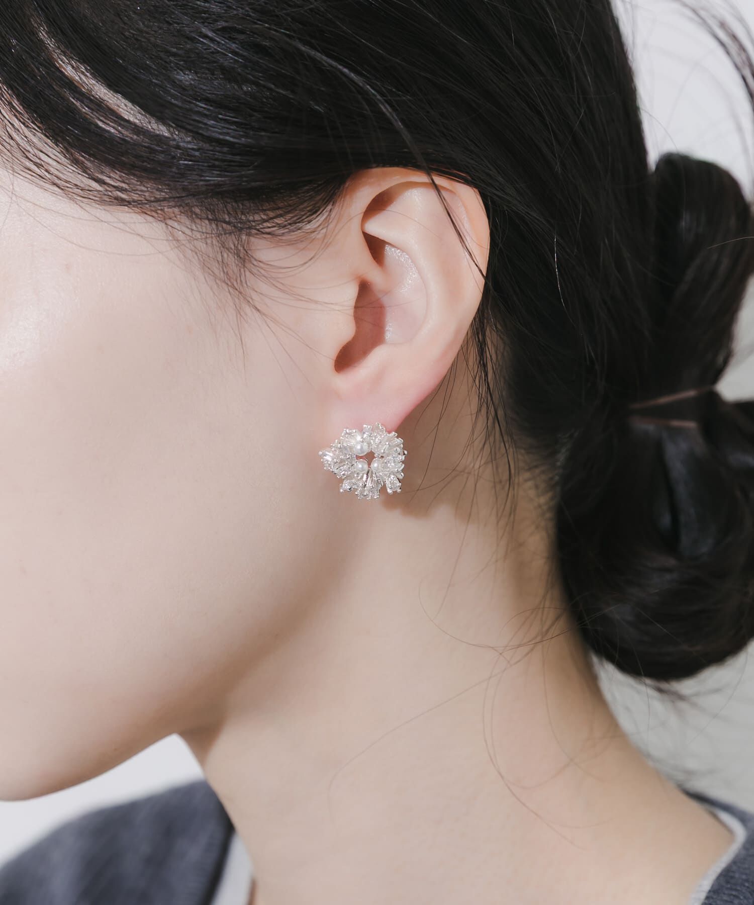 SMELLY「スパークルビジューパールピアス」|ピアス|