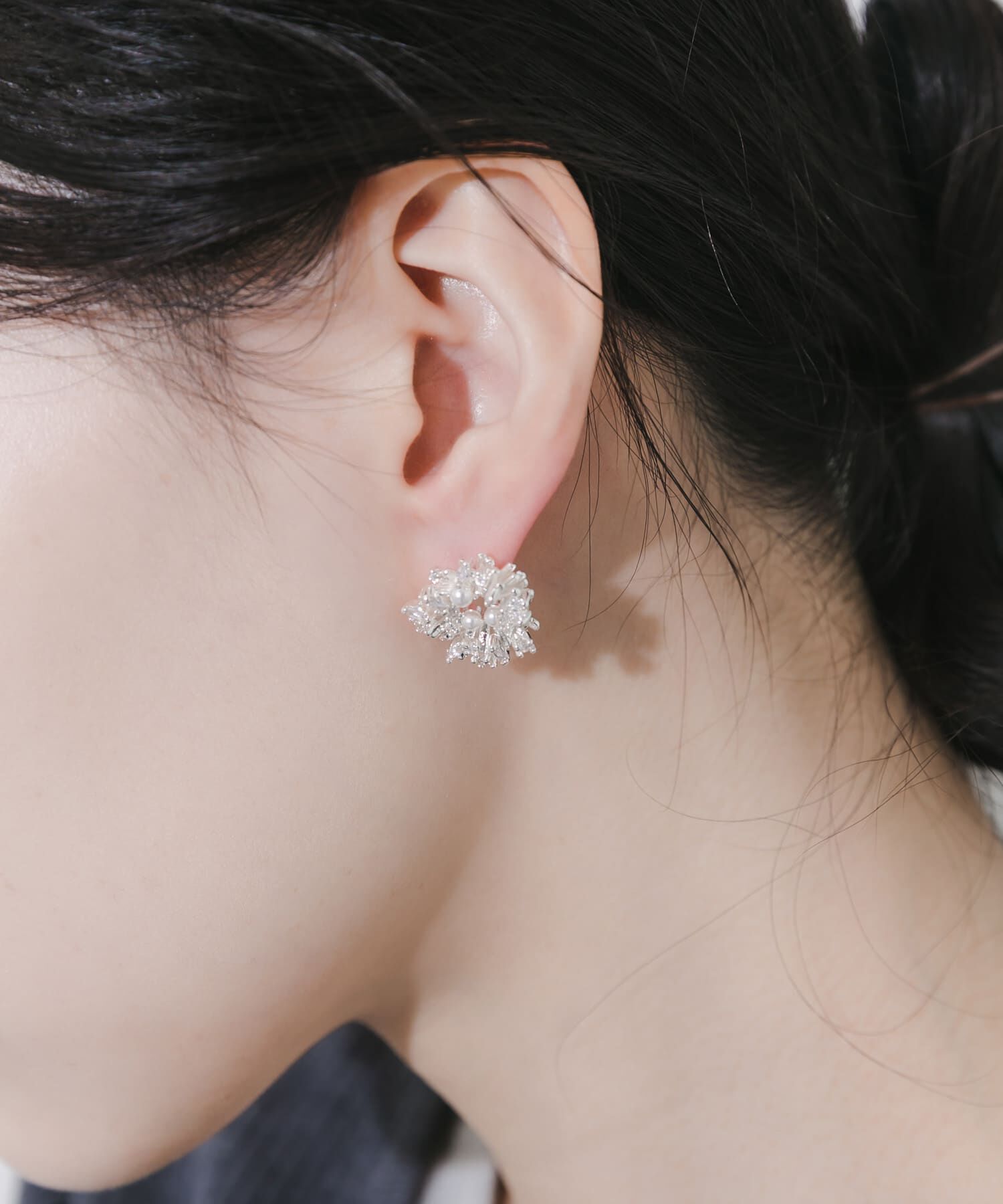 SMELLY「スパークルビジューパールピアス」|ピアス|