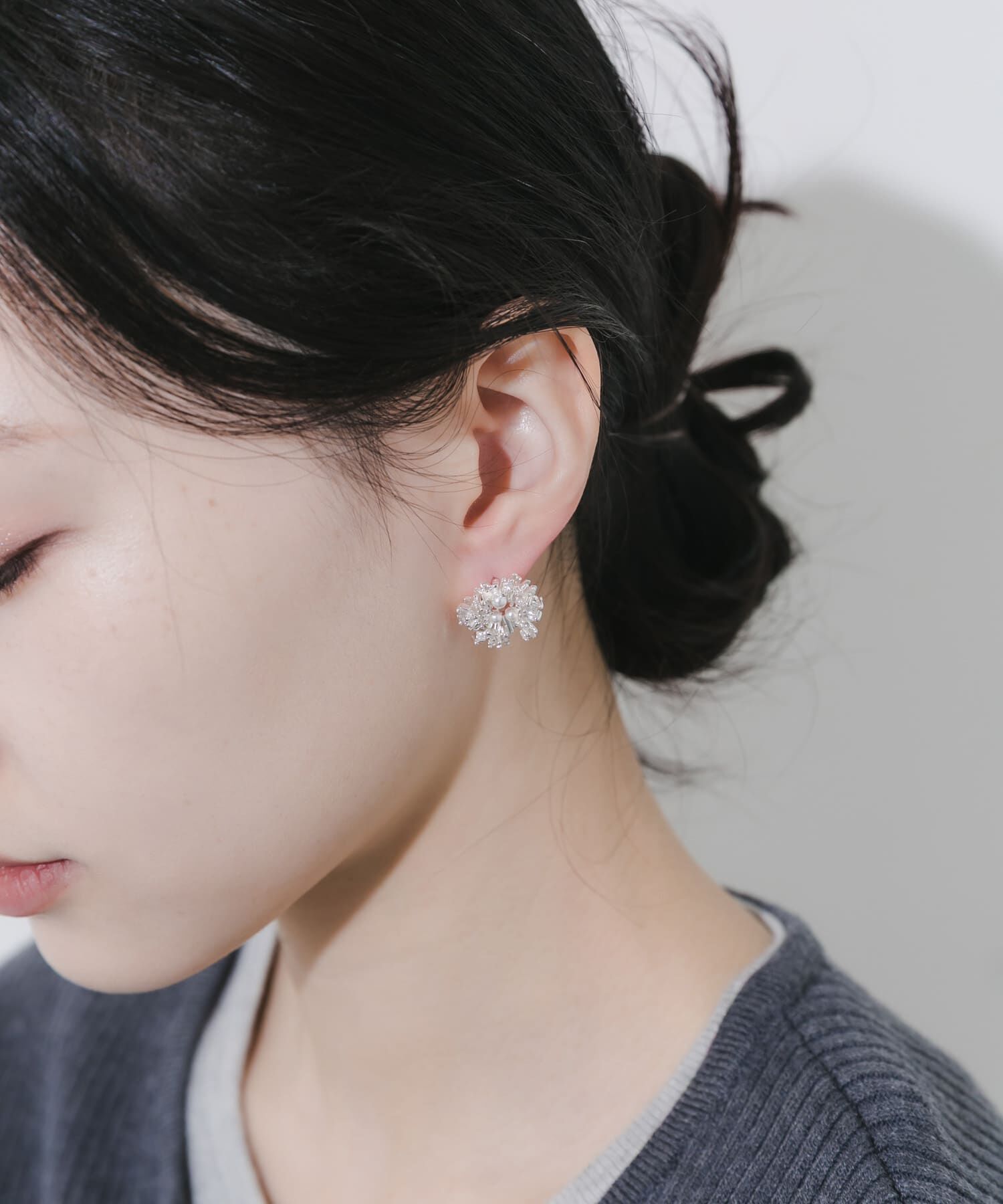 SMELLY「スパークルビジューパールピアス」|ピアス|
