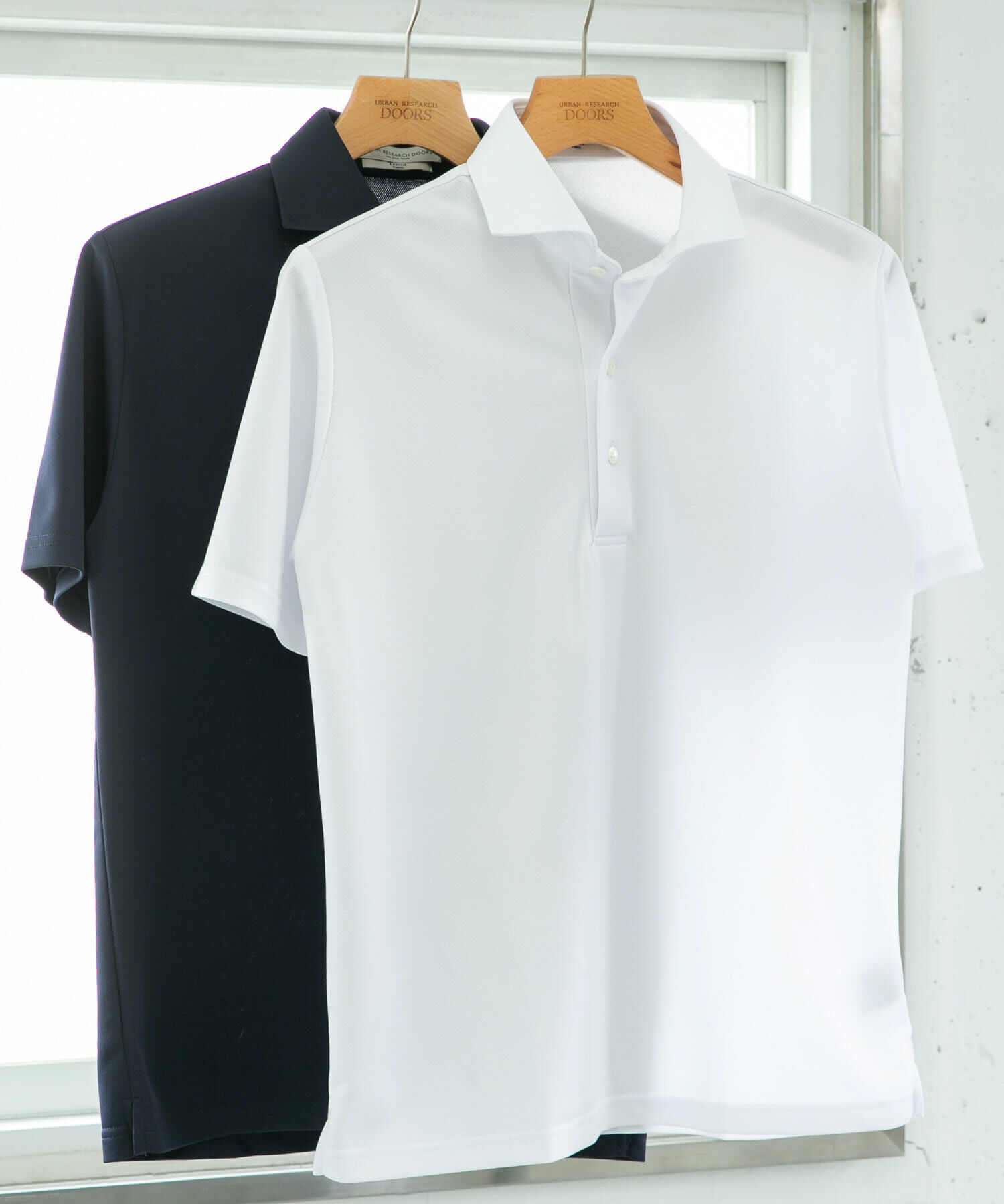 URBAN RESEARCH DOORS「LIFE STYLE TAILOR　トリコットセミワイド半袖プルオーバー無地」|シャツ・ブラウス|ホワイト