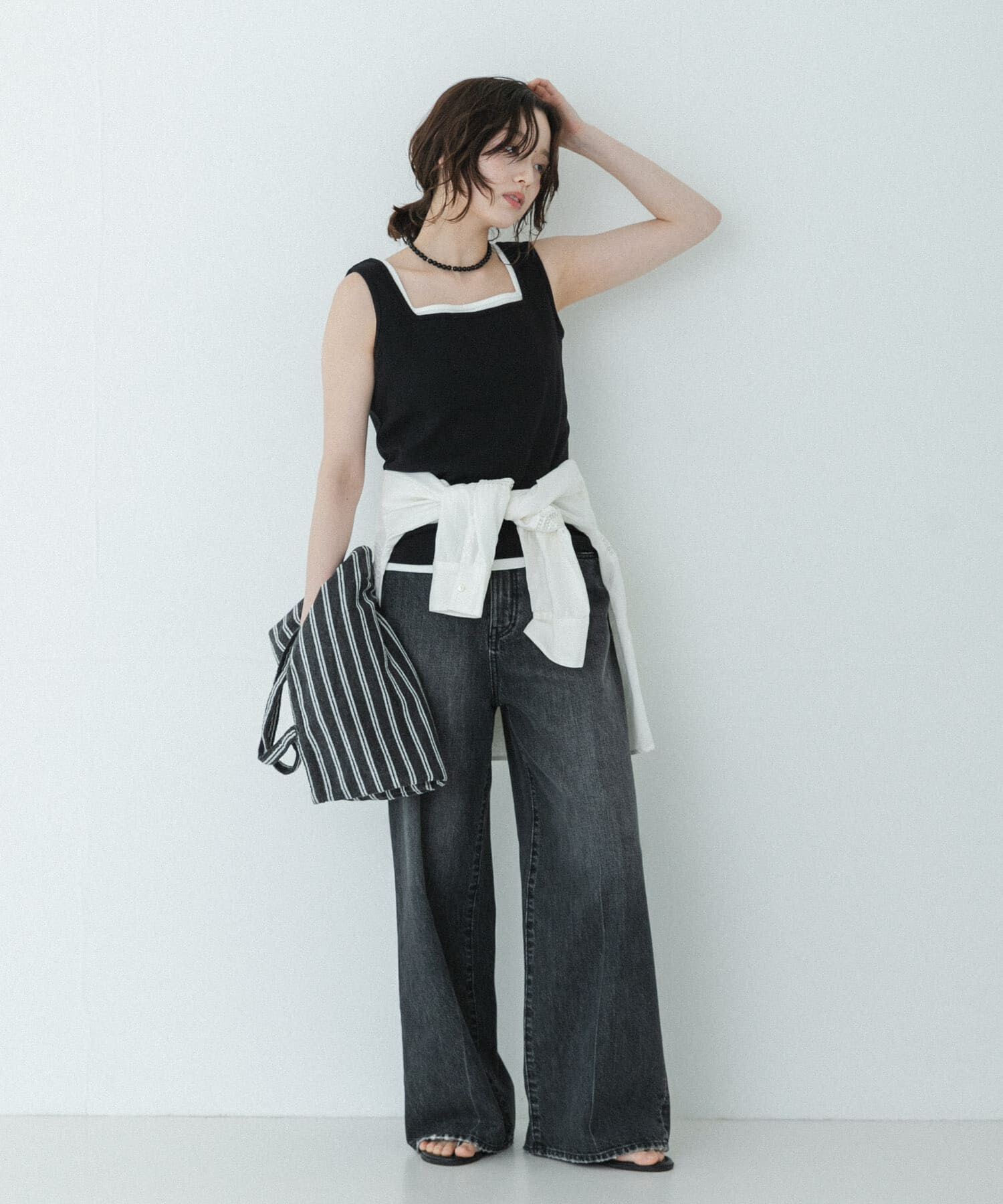 Sonny Label 「パイルボーダービッグトート」|トートバッグ|