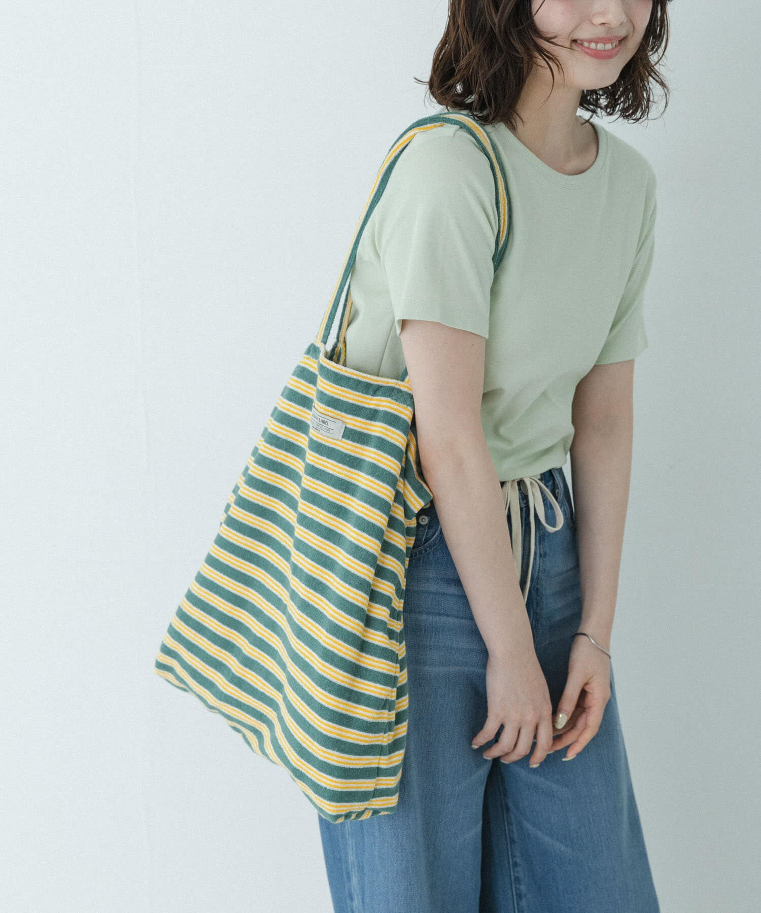 Sonny Label 「パイルボーダービッグトート」|トートバッグ|