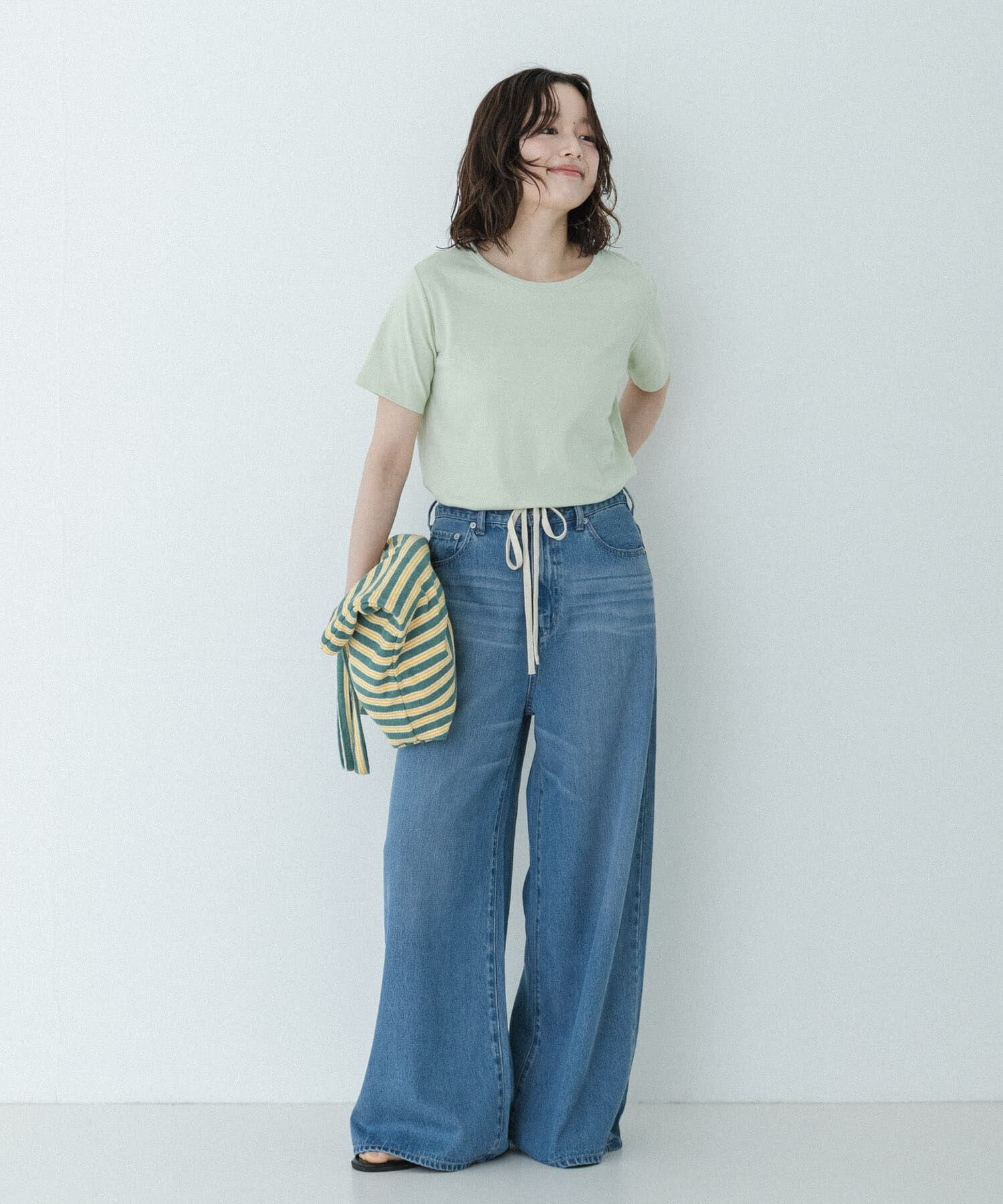 Sonny Label 「パイルボーダービッグトート」|トートバッグ|