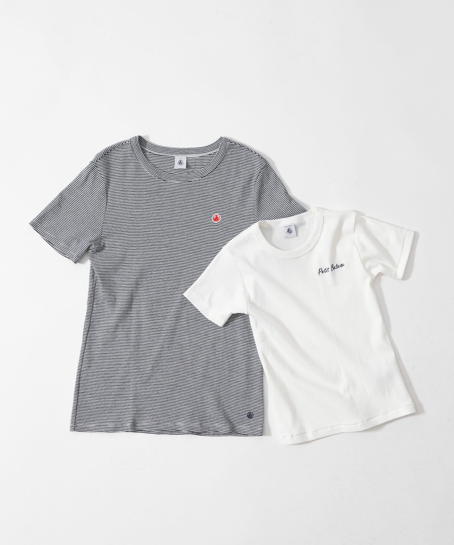 URBAN RESEARCH DOORS「『別注』PETIT BATEAU&times;DOORS　刺繍ロゴTシャツ(KIDS)」|Tシャツ・カットソー|